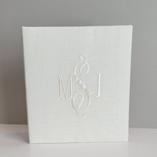 Load image into Gallery viewer, Wedding Memory Book - Ivory Linen (w/o Bow)