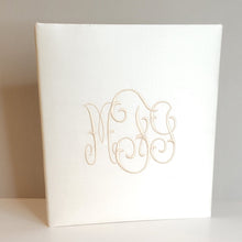 Load image into Gallery viewer, Baby Memory Book - Ivory Silk (w/o Bow)