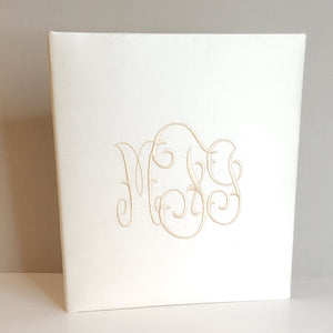 Wedding Memory Book - Ivory Silk (w/o Bow)