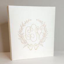 Load image into Gallery viewer, Baby Memory Book - Ivory Silk (w/ Accent)