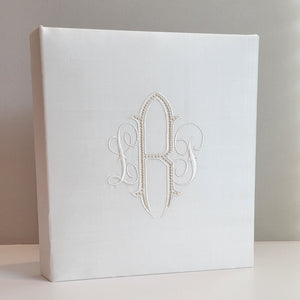 Baby Memory Book - Ivory Silk (w/o Bow)