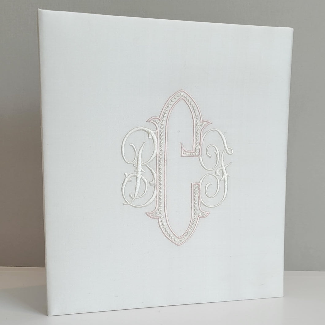 Baby Memory Book - Ivory Silk (w/o Bow)