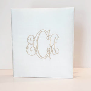 Baby Memory Book - Ivory Silk (w/o Bow)