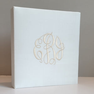 Baby Memory Book - Ivory Silk (w/o Bow)