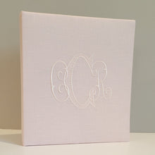 Load image into Gallery viewer, Baby Memory Book - Pink Linen (NO Bow)