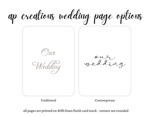 Wedding Memory Book - Grey Linen (w/ SILK Bow)