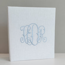 Load image into Gallery viewer, DIY Monogrammed Binder (w/o Bow) — Choose from over 20 Custom Fabrics!