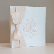 Load image into Gallery viewer, Baby Memory Book - White Silk (w/ SILK Bow)