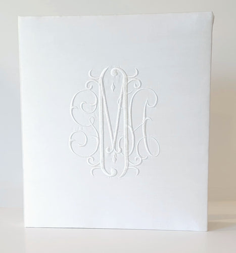 Wedding Memory Book - White Silk (w/o Bow)