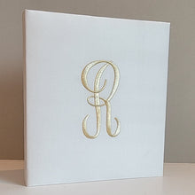 Load image into Gallery viewer, Wedding Memory Book - White Silk (w/o Bow)