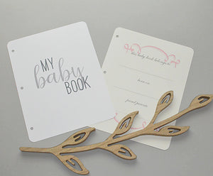 Baby Memory Book - Pink Silk (w/ SILK Bow)