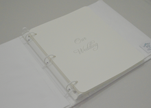 Load image into Gallery viewer, Wedding Memory Book - White Silk (w/o Bow)