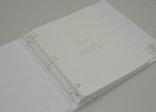 Load image into Gallery viewer, Wedding Memory Book - Ecru Silk (w/ SATIN Bow)